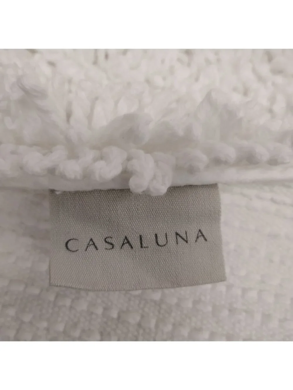 CASALUNA White Cotton Mat & The Company Store Waffle Shower Curtain Bathroom Lo - Picture 2 of 10